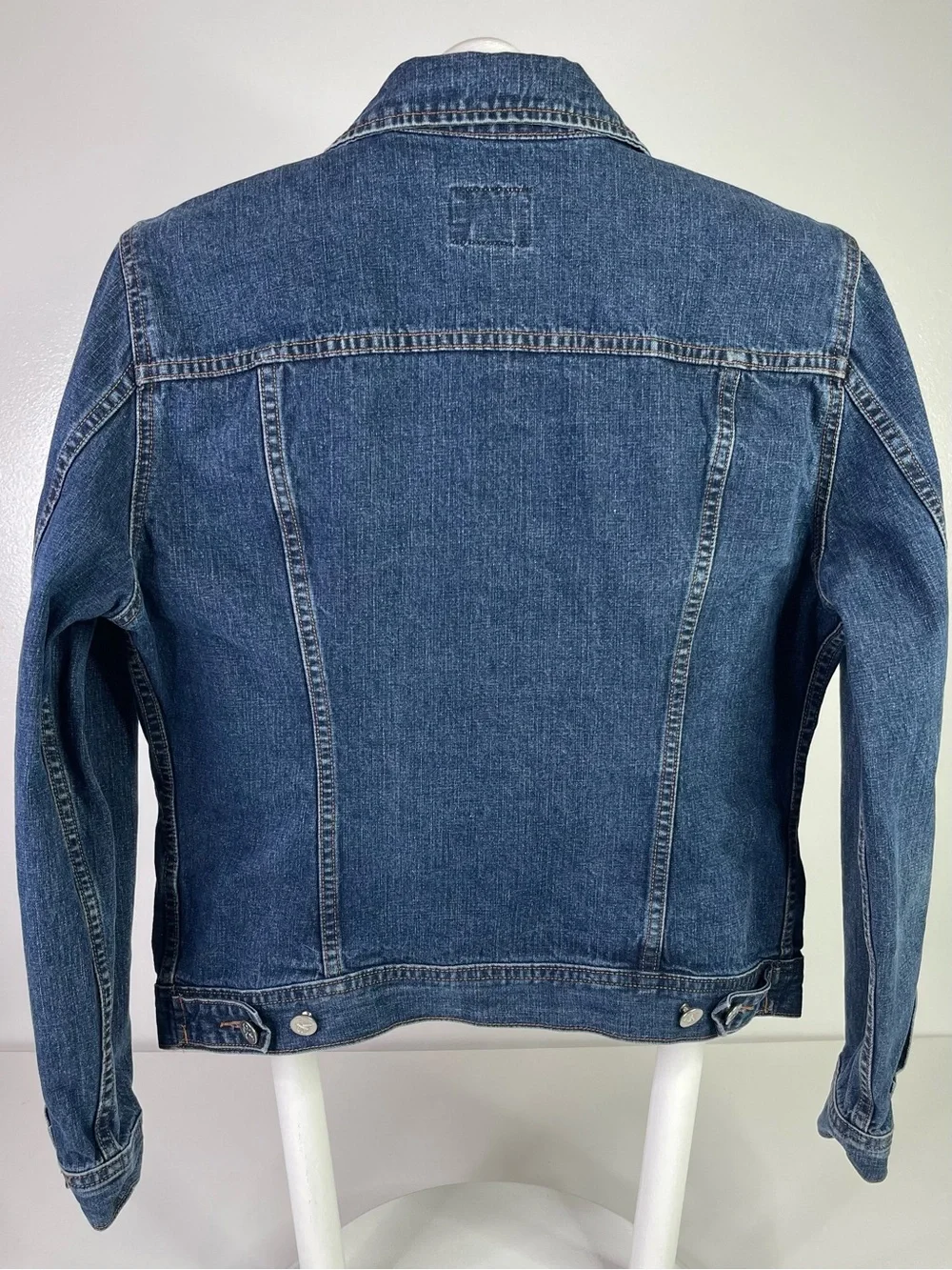 Calvin Klein Jeans Denim Jacket Boys Large L Dark Wash Button Front Cotton